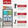 thumbnail image 3 of Origami 4 Tier Folding Storage Rack w/ Set of 4 Magnetic Wire Shelf Liners, 3 of 11