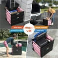 thumbnail image 6 of Pop & Load Collapsible Rolling Utility Cart, Plastic Pack-N-Roll Cart with Handle, Portable Storage, Black & Pink, 6 of 6