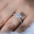 thumbnail image 5 of Rosec Jewels Certified Lab Grown Diamond Heart Engagement Ring 2 Carat - Diamond Solitaire Ring with Hidden Halo - EF-VS Grade, 14K White Gold, US 12.50, 5 of 9