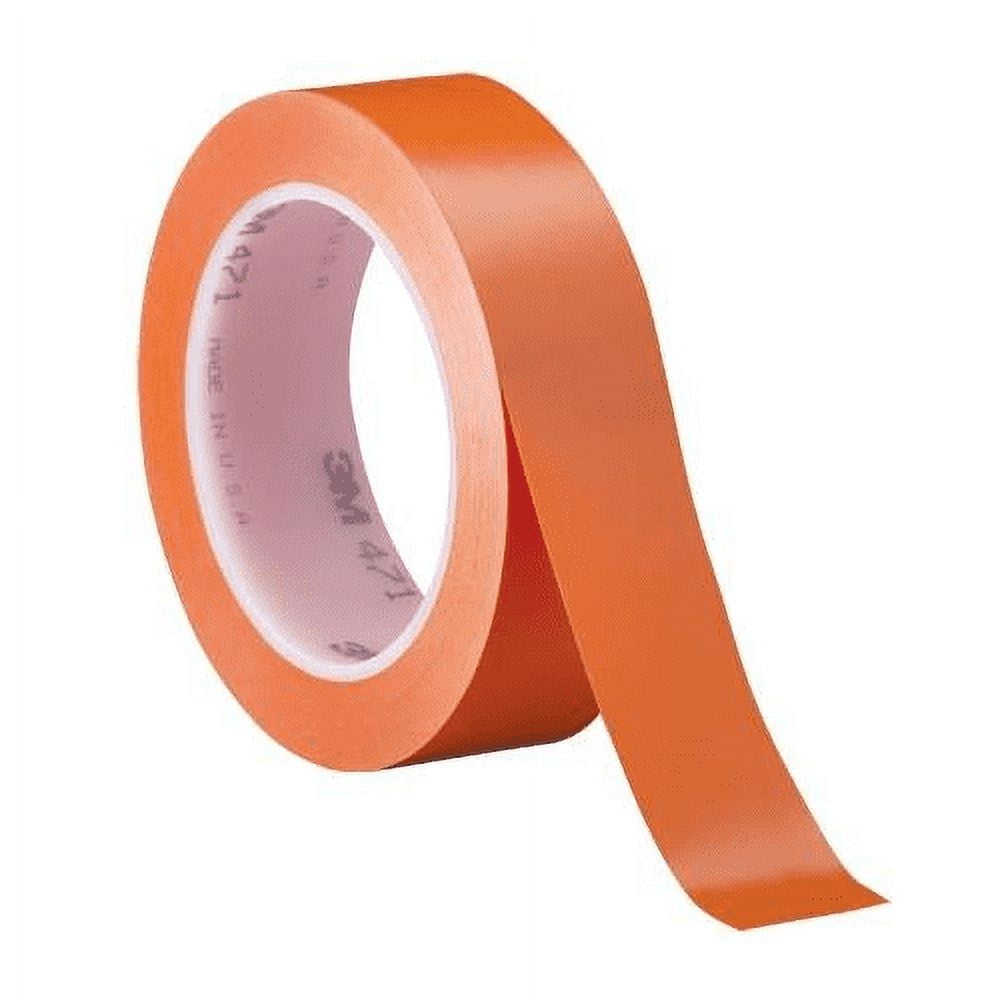 3M Vinyl Tape 471 Orange 1" X 36 Yard Roll (3 Pack)