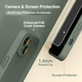 thumbnail image 5 of Compatible with iPhone 14 Case, Upgraded Liquid Silicone with [Camera Protection][2 Screen Protectors], Soft Anti-Scratch Microfiber Lining Phone Case iPhone 14, 6.1 inch, Calke Green, 5 of 13