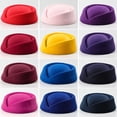 thumbnail image 1 of Sombrero de azafata, sombrero de copa, sombrero de aerolínea, sombrero de banda para espectáculos en escena para mujer, 1 of 3