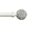 thumbnail image 2 of Exclusive Home Anastasia 1" Curtain Rod and Finial Set, White, Adjustable 36"-72", 2 of 7