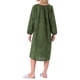 thumbnail image 4 of INSPIRE CHIC Camisón de Mujer de Manga Larga Pijamas con Escote Redondo y Lazo Frontal con Bolsillo XL Verde, 4 of 5