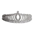 thumbnail image 1 of Accessoires de Cheveux Filles Bandeau Couronne Forme Strass Korean Style Électrodéposition Chapeaux pour Parti, 1 of 6