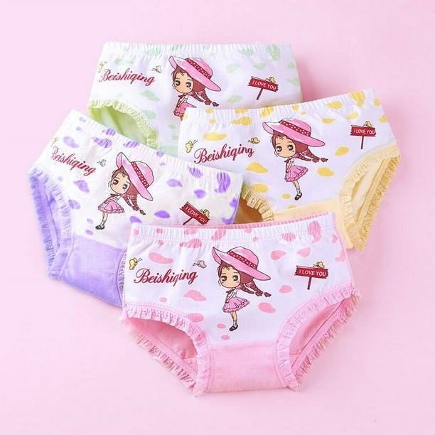 Ropa interior para niñas, triángulo de algodón, clase A, para niñas, niños medianos y grandes, ropa interior para bebés, calzoncillos tipo bóxer para niñas
