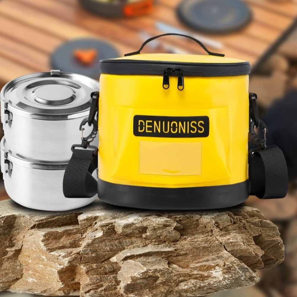 Durable Round Insulated Cooler Bag Perfect for Outdoor Camping Fishing and Picnic Activities