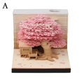 thumbnail image 4 of 3D Memo Pad with Lamp Bookshop, Paper Carving Art Note Pad Paper Card Craft T4, 4 of 4