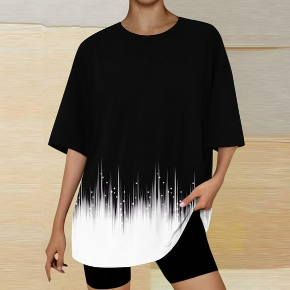 CaiJunJia T Shirts for Women Graphic,Womens Workout T Shirts Athletic Plus Size Tops Summer Trendy Clothes 2024 Short Sleeve Spring Tee