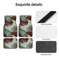 thumbnail image 5 of Crystal Fleece Car Floor Mats Set Of Four - Bottom Injection Molded For Easy Installation To Prevent Interior Contamination Suitable For Most Cars Green And Brown Gold Marble, 5 of 7