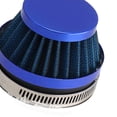 thumbnail image 3 of Filtro de aire universal para motocicleta, limpiador de aire de admisión de alto flujo, lavable para reacondicionamiento de motocicletas, 60mm/2,36 pulgadas, azul, 3 of 5