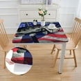 thumbnail image 2 of Acheng Fish Flag Square Tablecloth with Elastic Edge 100% Polyester Fiber 36*36, 2 of 8
