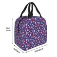 thumbnail image 2 of Disketp colorful Skull butterfly flower1 Lunch Bag for Women Men, Leakproof Thermal Cooler Sack Food Handbags Case High Capacity forTravel Work School Picnic, 2 of 5