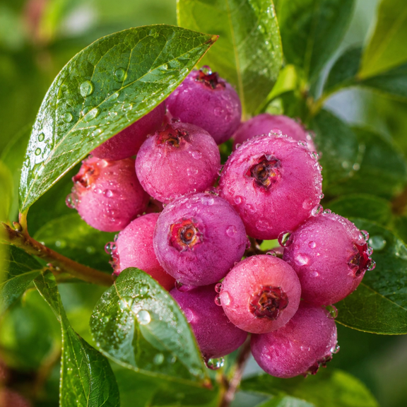 Set 2 Pink Lemonade Blueberry Plants Live for Planting, 4 to 6 Inch Tall, Berry Bush Starter Plants for Outdoor Garden
