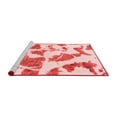 thumbnail image 2 of Ahgly Company Machine Washable Indoor Round Abstract Red Modern Area Rugs, 5' Round, 2 of 4