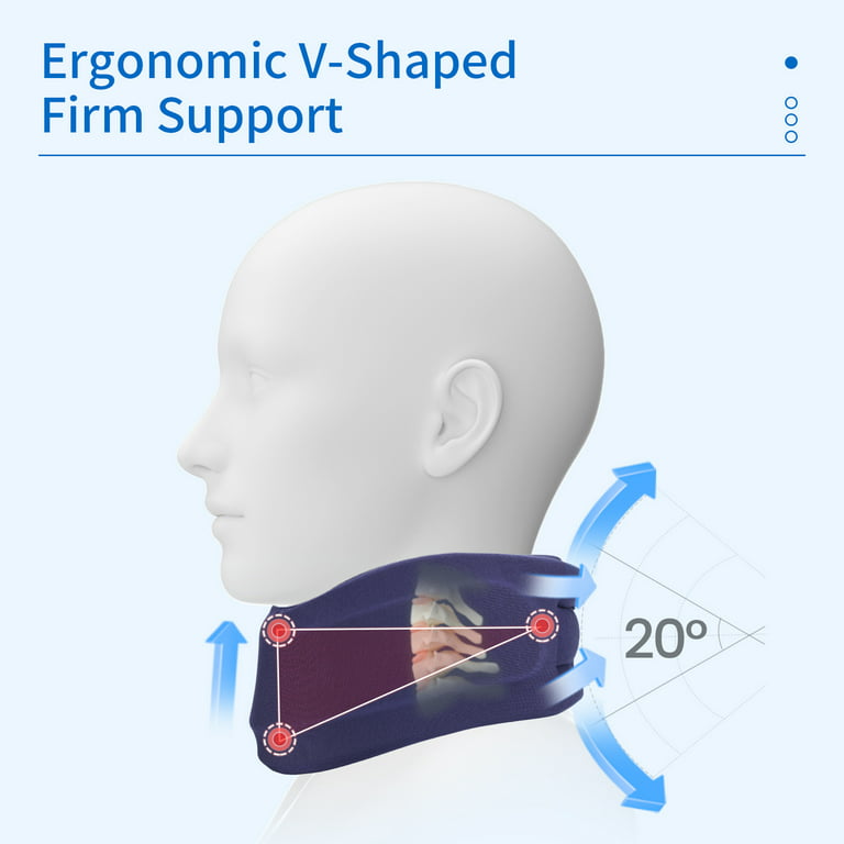 VELPEAU Neck Support Brace - Soft Foam Cervical Collar (Enhanced