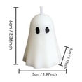 thumbnail image 3 of Candle Ghost Shaped Unscented Wax Candle Colorful Halloween Decor for Home Table Party Decorations for Holiday Gatherings, 3 of 8