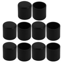 10pcs 19mm Inner Dia Pipe Tube Insert Chair Leg Cap Black Tubing Plug