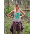 thumbnail image 2 of Dinosaur With A Heart Racerback Tank Women -Image by Shutterstock, Female Small, 2 of 4