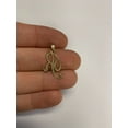 thumbnail image 4 of 14K Solid Real Gold Personalized Cursive R Initial Pendant, Available in Different Letters Charm with Diamond Cut Gifts for Her with 18 Inch Gold Chain, 4 of 6