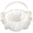 thumbnail image 3 of KAKOWELY Cesta para niñas de las flores Cesta de flores para bodas Cesta elegante con lazo para flores Boda en el oeste, 3 of 5