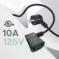 thumbnail image 3 of Universal 3 Prong AC Power Cord Cable (6 Feet) NEMA 5-15P to IEC320C13 UL 18AWG Heavy Duty Right Angle Round Connector Plug Wire for 4K LCD TV Screen LED Monitor PC Computer Printer, 3 of 9