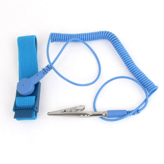 Unique Bargains Blue Anti-static Antistatic ESD Ground Strap Wrist Band Grounding Bracelet
