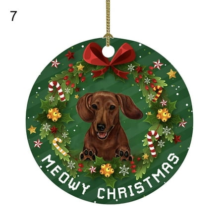 

Christmas Tree Pendant Attractive Easy to Use PVC Dogs Cats Pattern Christmas Tree Hanging Ornament for Home