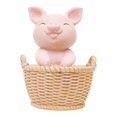 thumbnail image 2 of Pot Desktop Storage Organizer Pig Figurine Animal Statue Container Plant Planter, 2 of 4