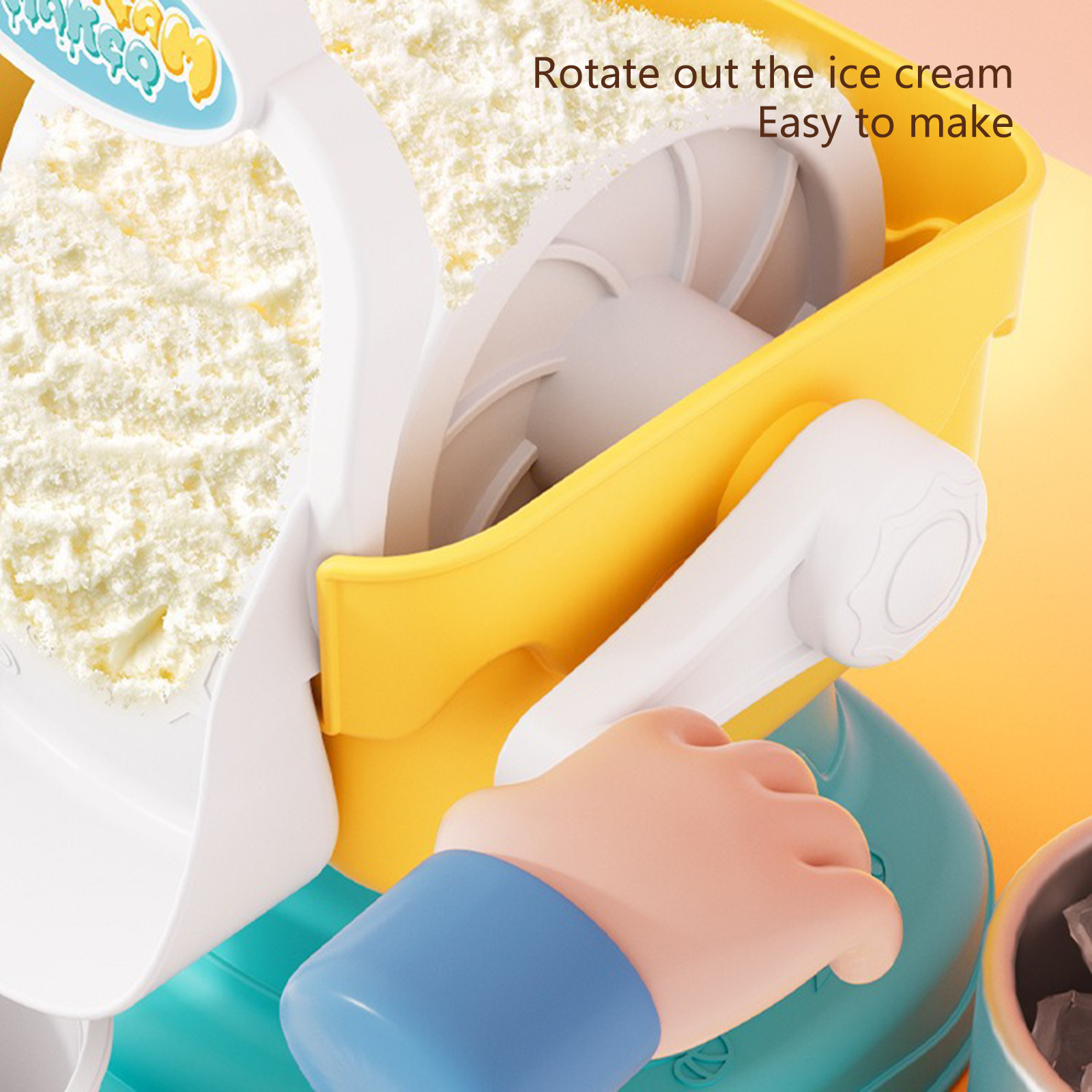Manual Ice Cream Maker for Homemade Treats Easy to Use Frozens Dessert Machine for Parties and Family Gatherings