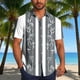 thumbnail image 1 of Blusa y camisa de manga corta con cuello vuelto Camisa casual para hombre Camisa de bolos vintage de manga corta Camisas de verano de playa cubana Camisa con botones Blusa para hombre Poliéster, 1 of 6