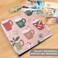 thumbnail image 4 of FORMRS 3 Ring Photo Album 4"x6" Self Adhesive Large Capacity PU Leather Cover, Brown Christmas Cups, 4 of 8