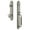 Satin Nickel, variant on Grandeur 848590 Arc Solid Brass Rose Dummy Full Plate "C" Grip Handleset - Brass