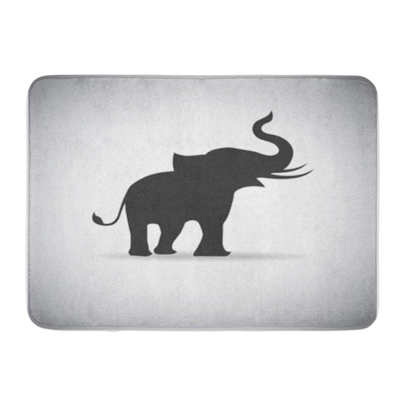 SIDONKU Tail Silhouette Elephants Trunk Alone Doormat Floor Rug Bath Mat 30x18 inch