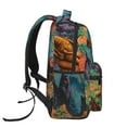 thumbnail image 4 of Haiem Galactic Jungle Dinosaurs Printed School Backpack,Casual Travel Lightweight Backpack,Durable Comfortable Multifunctional Backpack,Laptop Backpack, 4 of 6
