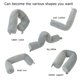 thumbnail image 2 of Almohada de viaje de espuma viscoelástica Twist para soporte de cuello, barbilla, lumbar y piernas, almohadas de cuello para dormir, avión de viaje para costado, estómago, 2 of 5