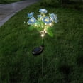 thumbnail image 3 of Billuyoard Luces de flores alimentadas por energía Solar, luces decorativas para césped al aire libre, luz Solar para césped de rosas, luz para Iluminación y accesorios Rosa roja, 3 of 6