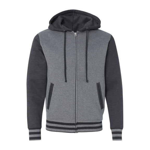 Independent Trading IND45UVZ Unisex Varsity Full-Zip Hooded Sweatshirt