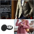 thumbnail image 7 of Uxcell 30pcs 20L Fabric Cloth Covered Button 12.5mm 1/2" Round Metal Shank Satin Sewing DIY Craft Buttons for Bridal Wedding Suits Dress Blouses Sweaters, Black, 7 of 7
