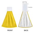 thumbnail image 3 of Haosy 2 Pack Kitchen Wash Cloths with Hanging Loops Absorbent Absorbent Quick Drying Hand Towels, Yellow, 3 of 7