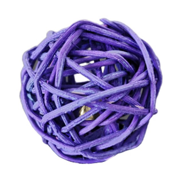 Visland 5 Pcs Rattan Ball With Bell Cage Shape Portable Cat Rattan Ball for Home