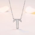 thumbnail image 2 of HHBEAUTY 14K Silver Plated Cubic Zirconia Initial Necklace, Letter Dainty Necklaces for Women, Initial Pendant Necklace Tiny Letter Name Necklaces, Gift for Momen & Mom, 2 of 4