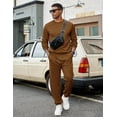 thumbnail image 5 of COOFANDY Men's Tracksuit 2 Piece Sweatsuit Set Long Sleeve Pullover Athletic Suit For Sports Casual Fitness Jogging, 5 of 11