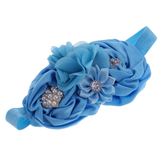 Diadema para niña Colcomx diadema de diamantes de imitación Azul 12cm × 8cm