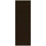 Mainstays Dylan Solid Diamond Traditional Brown Runner Rug, 1'9"x5'
