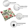 thumbnail image 4 of Awypu Watercolor Pink Flower Throw Pillow Covers Happy Mother’s Day Quotes 2pcs Cushion Case Green Leaves Pillowcase Mom Birthday Gift Decorations (Mother 13) 24x24in, 4 of 6