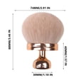 thumbnail image 3 of Blend & Blur Extra Large Body Makeup Brush for Self Tanner,Leg Makeup & Bronzer Self Tan Applicator, 74mm Wide Oval Head Kabuki Brush For Application with Drawstring Bag (Gold), 3 of 4