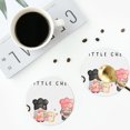 thumbnail image 5 of Pofeuu Baker Gnome Print Leather Coasters Set of 6, Round Cups Mugs Mat Pad for Home Kitchen Heat Resistant Drink Coasters,Round Shape, 5 of 7