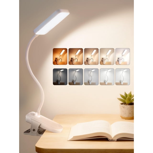 Lámpara con clip ReinHoo de 48 LED, 450 lúmenes, batería de 4000 mAh