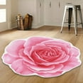 Heat Transfer 3D Shaped Flower Floor Mat Sofa Bedroom Living Room